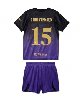 Barcelona Andreas Christensen #15 Maglia Gara Trasferta Repliche 2026-27 Bambino Maniche Corte Barcelona Andreas Christensen #15 Maglia Gara Trasferta Repliche 2026-27 Bambino Maniche Corte